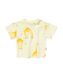 t-shirt bébé nouveau-né girafe jaune pâle 56 - 33497712 - HEMA