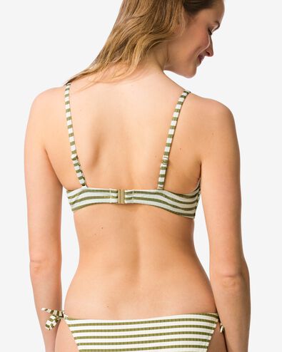 Damen-Bikinioberteil Evanne, gerippt, Streifeneffekt mittelgr&uuml;n mittelgr&uuml;n - 22360190MIDGREEN - HEMA