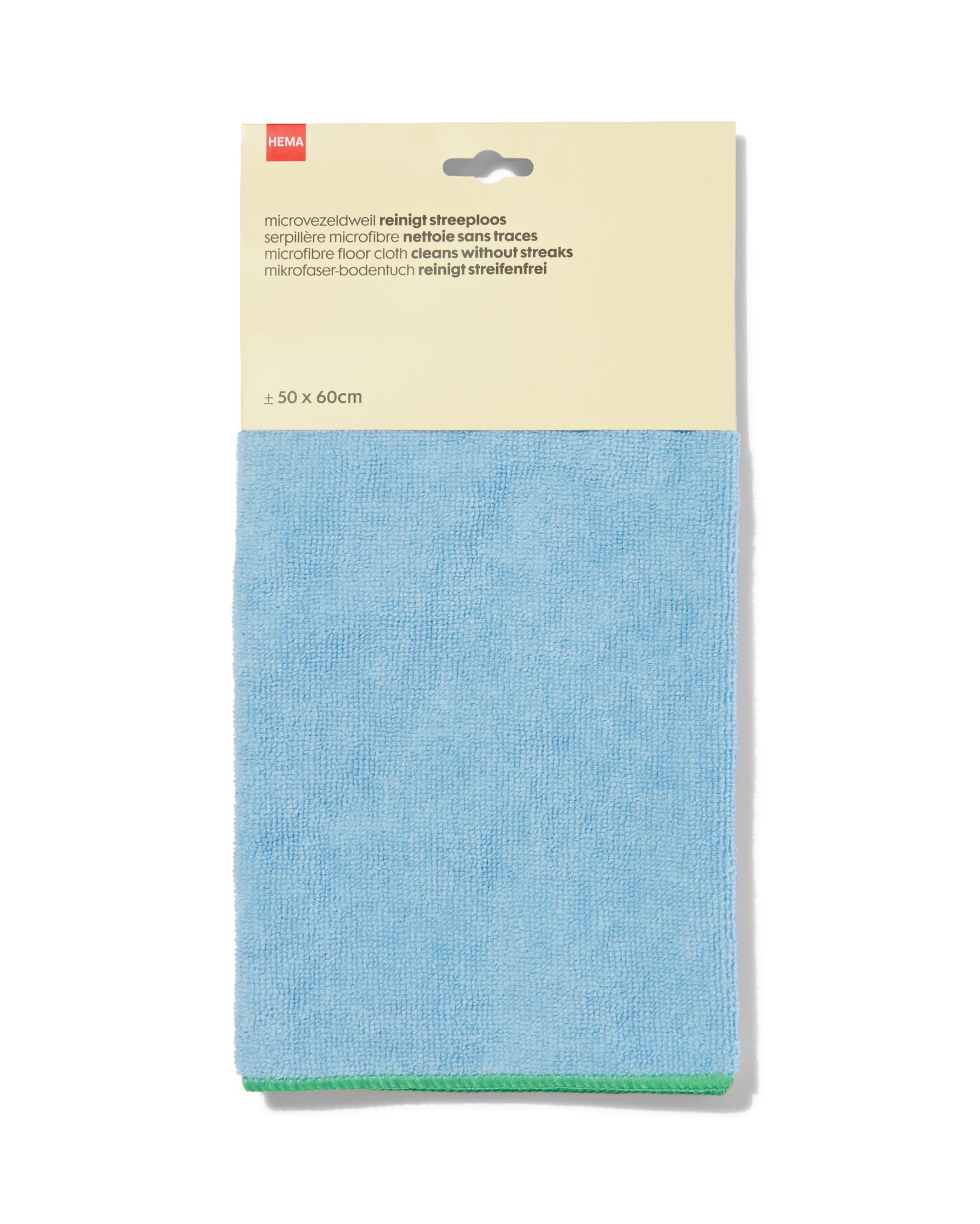 microvezel dweil 50x60 blauw - 20540048 - HEMA