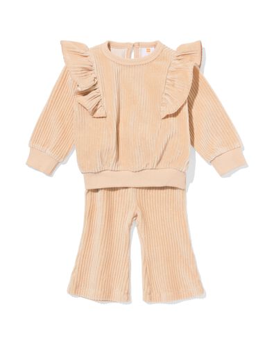 ensemble de v&ecirc;tements b&eacute;b&eacute; c&ocirc;tel&eacute;s velours paillet&eacute;s marron clair marron clair - 33050770LIGHTBROWN - HEMA