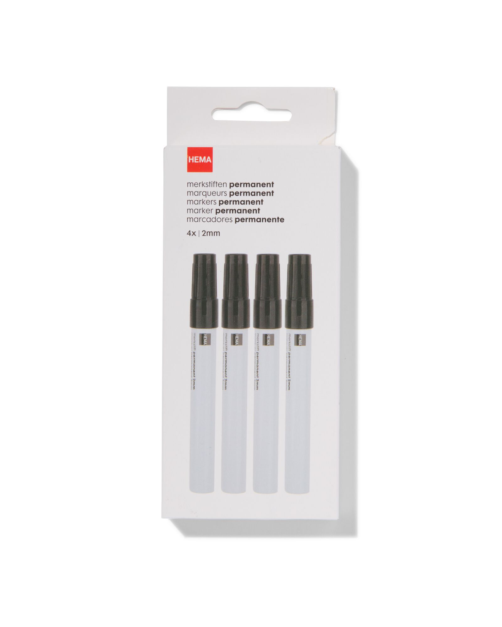 4 marqueurs ind&eacute;l&eacute;biles noirs - 14465112 - HEMA
