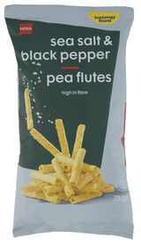 chips de pois cassés au sel marin et poivre noir 75g - 10644953 - HEMA