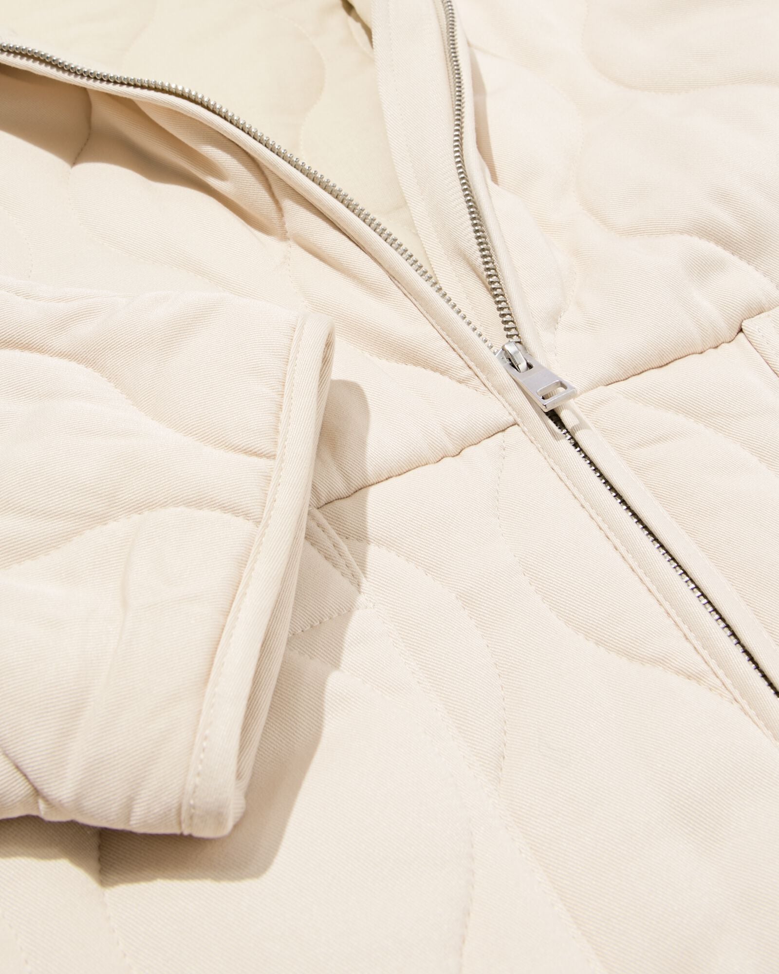 damesjas Jina gewatteerd gebroken wit gebroken wit - 36207420OFFWHITE - HEMA
