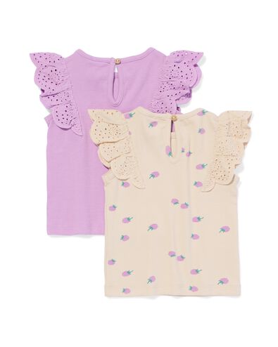baby T-shirts rib bessen - 2 stuks paars - 33097960PURPLE - HEMA