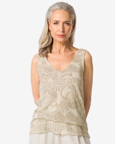 Damentop Carry aus Leinen mit Muscheln bunt - 36200735MULTI - HEMA