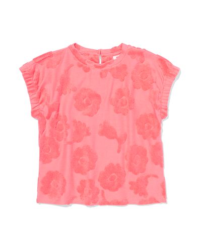 Kinder-T-Shirt, Frottee, gebl&uuml;mt rosa rosa - 30848700PINK - HEMA
