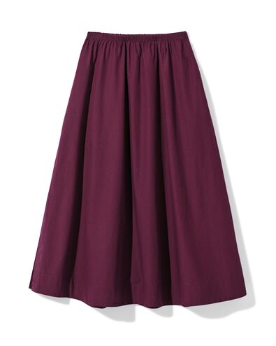 damesrok Daisy A-lijn poplin bordeauxrood bordeauxrood - 36207820BURGUNDYRED - HEMA