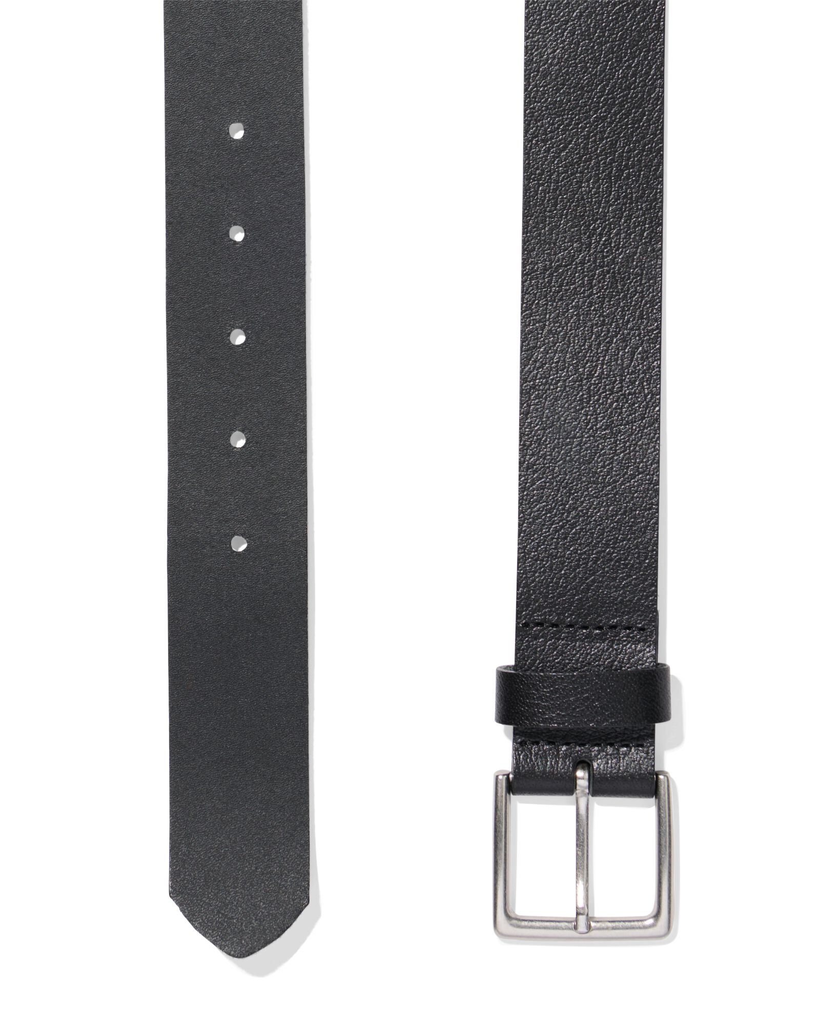 heren riem leer  zwart zwart - 2450010BLACK - HEMA