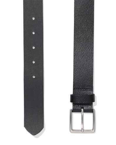 heren riem leer  zwart zwart - 2450010BLACK - HEMA