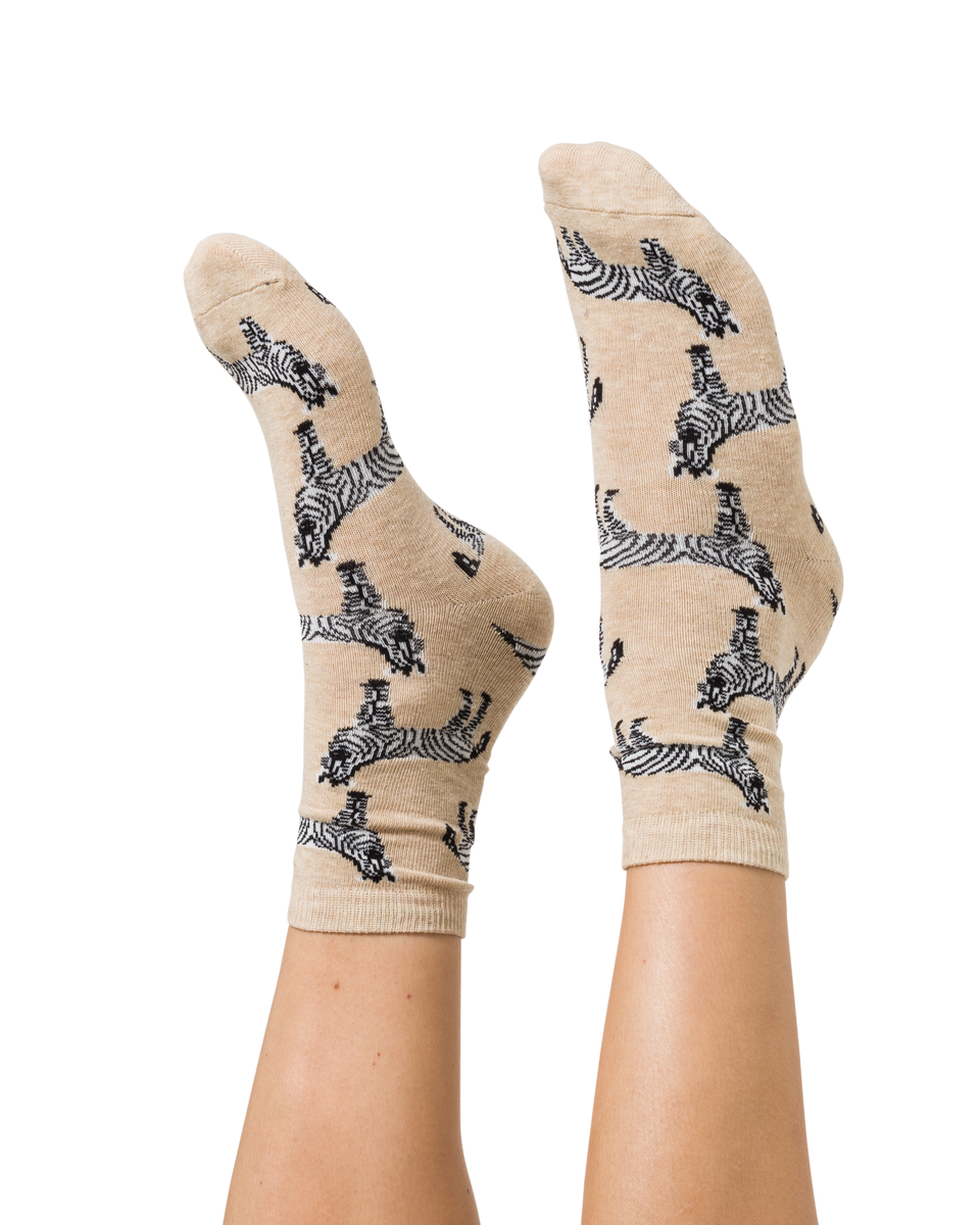 5 paires de chaussettes femme camel - 1000026997 - HEMA