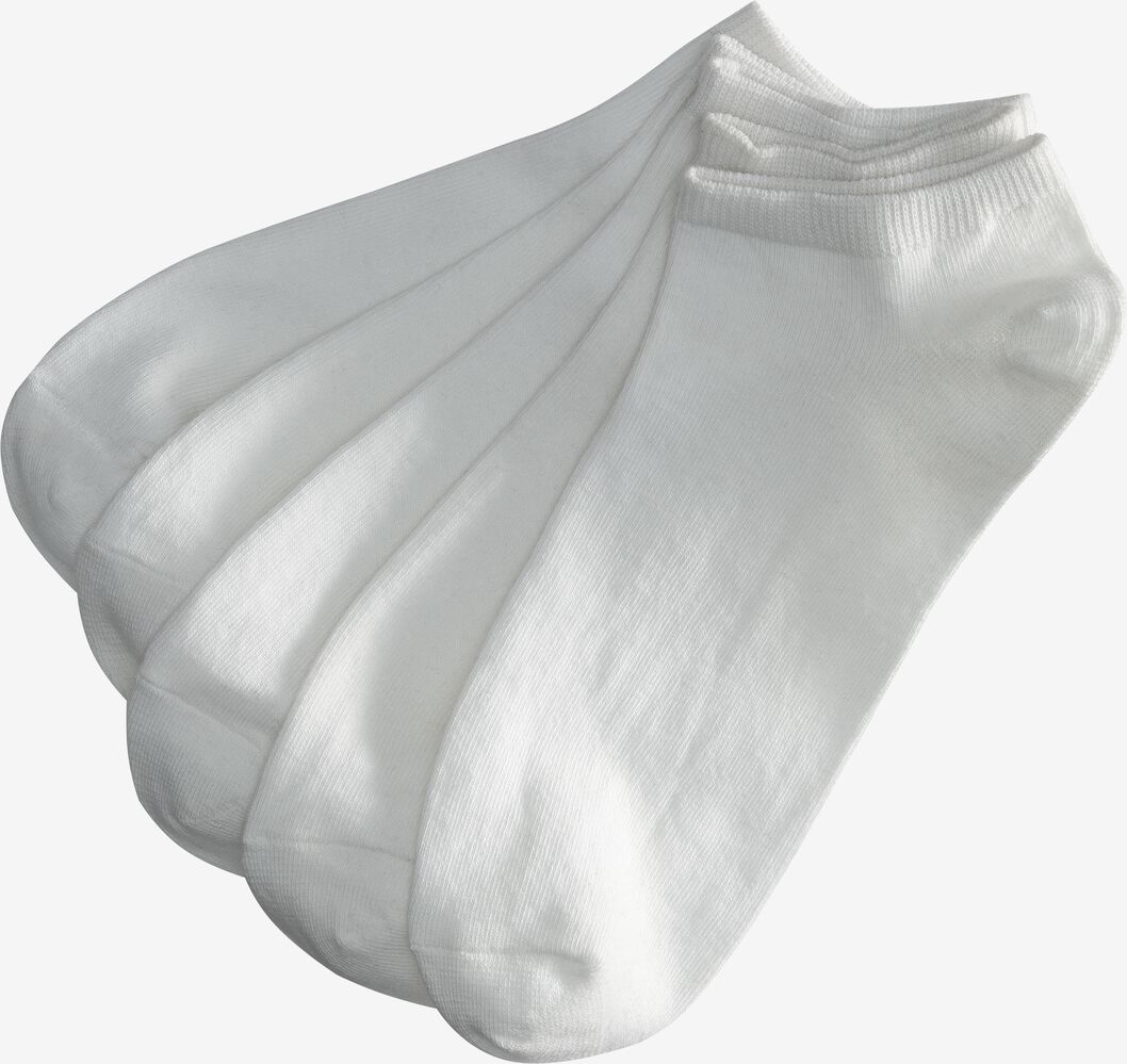5 paires de socquettes homme blanc blanc - 1000011229 - HEMA