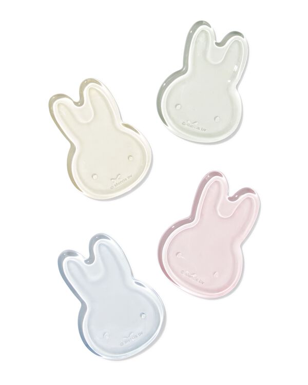 sous-verres Miffy 13x9cm verre - 4 pi&egrave;ces - 25800153 - HEMA