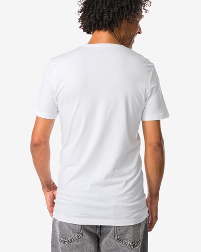 Herren T-Shirts Slim Fit mit O-Ausschnitt &ndash; 2 St&uuml;ck wei&szlig; wei&szlig; - 34290560WHITE - HEMA