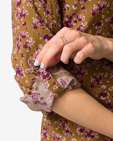 Damenbluse Bobbie, gebl&uuml;mt khakifarben khakifarben - 36207660KHAKI - HEMA