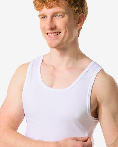 herenhemden perfect comfort naadloos - 2 stuks wit wit - 1000009850 - HEMA