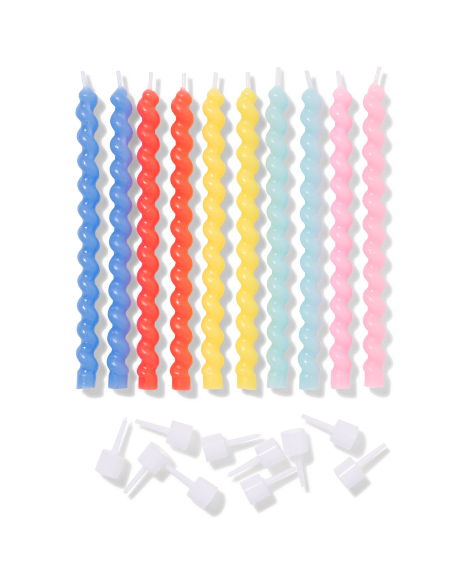 taartkaarsjes 15cm twist - 10 stuks - 14250327 - HEMA