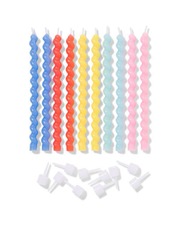 taartkaarsjes 15cm twist - 10 stuks - 14250327 - HEMA