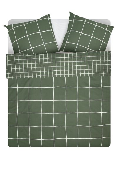 Bettwäsche, Soft Cotton, kariert grün grün - 1000025699 - HEMA