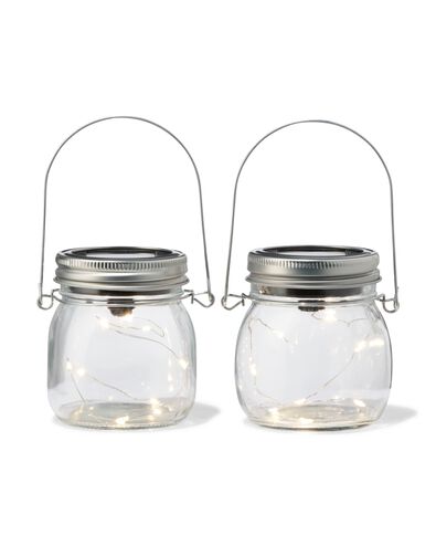 &eacute;clairage solaire de jardin 10x17x10cm - 2 pi&egrave;ces - 41800151 - HEMA