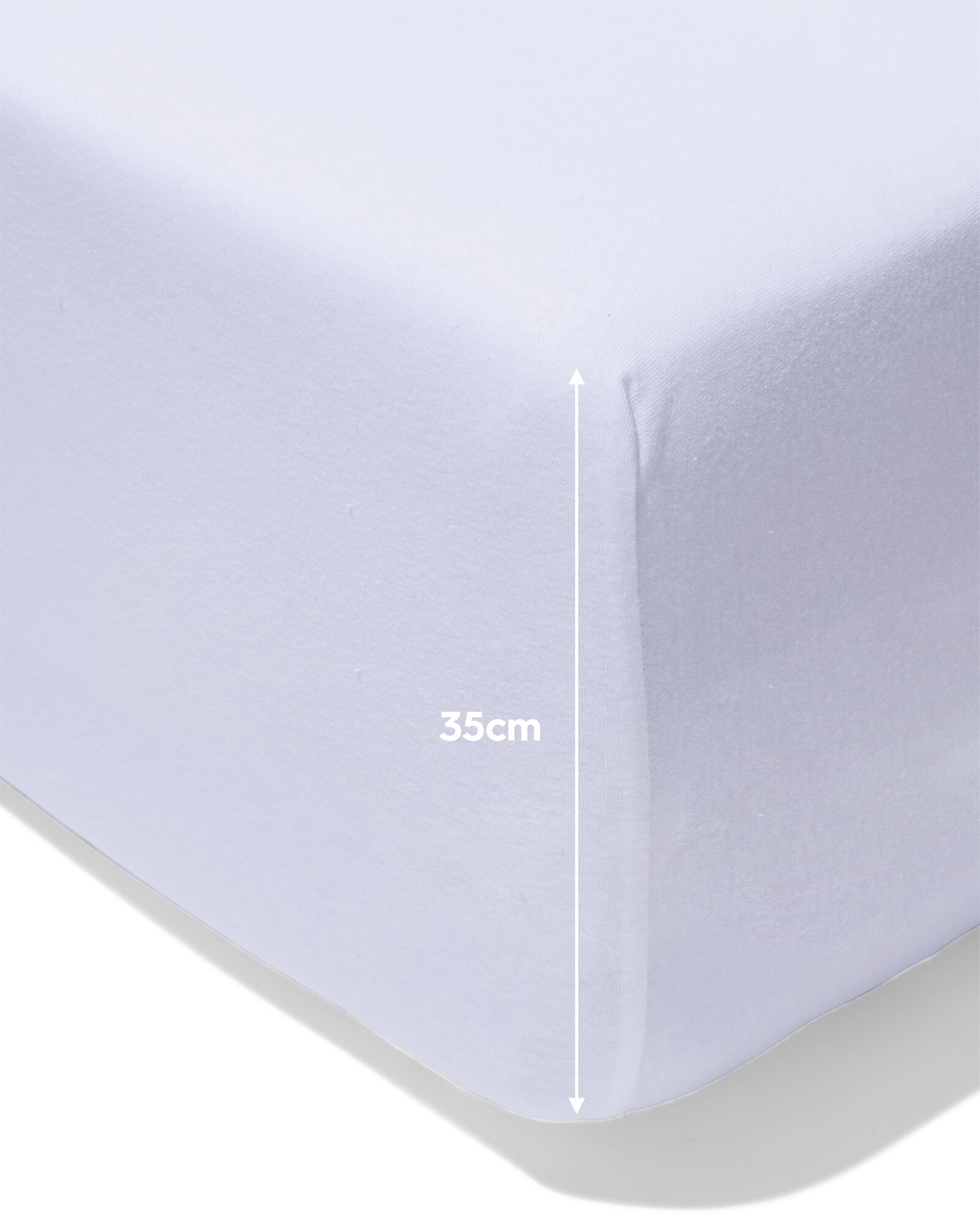 boxspring hoeslaken jersey 100x200/220 wit - 5180060 - HEMA