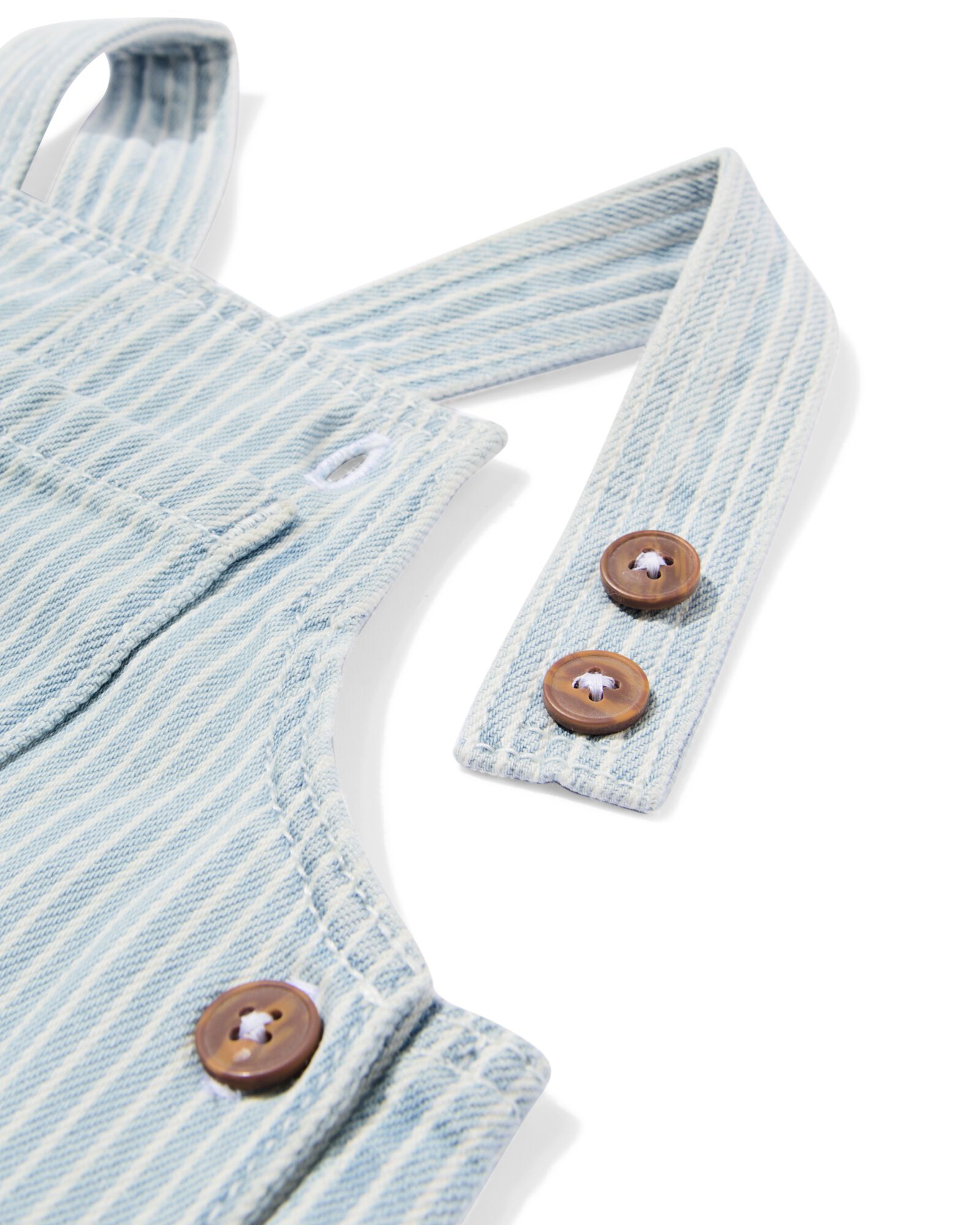 Baby-Jeanslatzhose mit Streifen jeansfarben - 33136570DENIM - HEMA