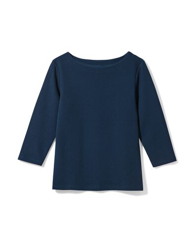 dames T-shirt Cara jersey strepen donkerblauw donkerblauw - 36302370DARKBLUE - HEMA