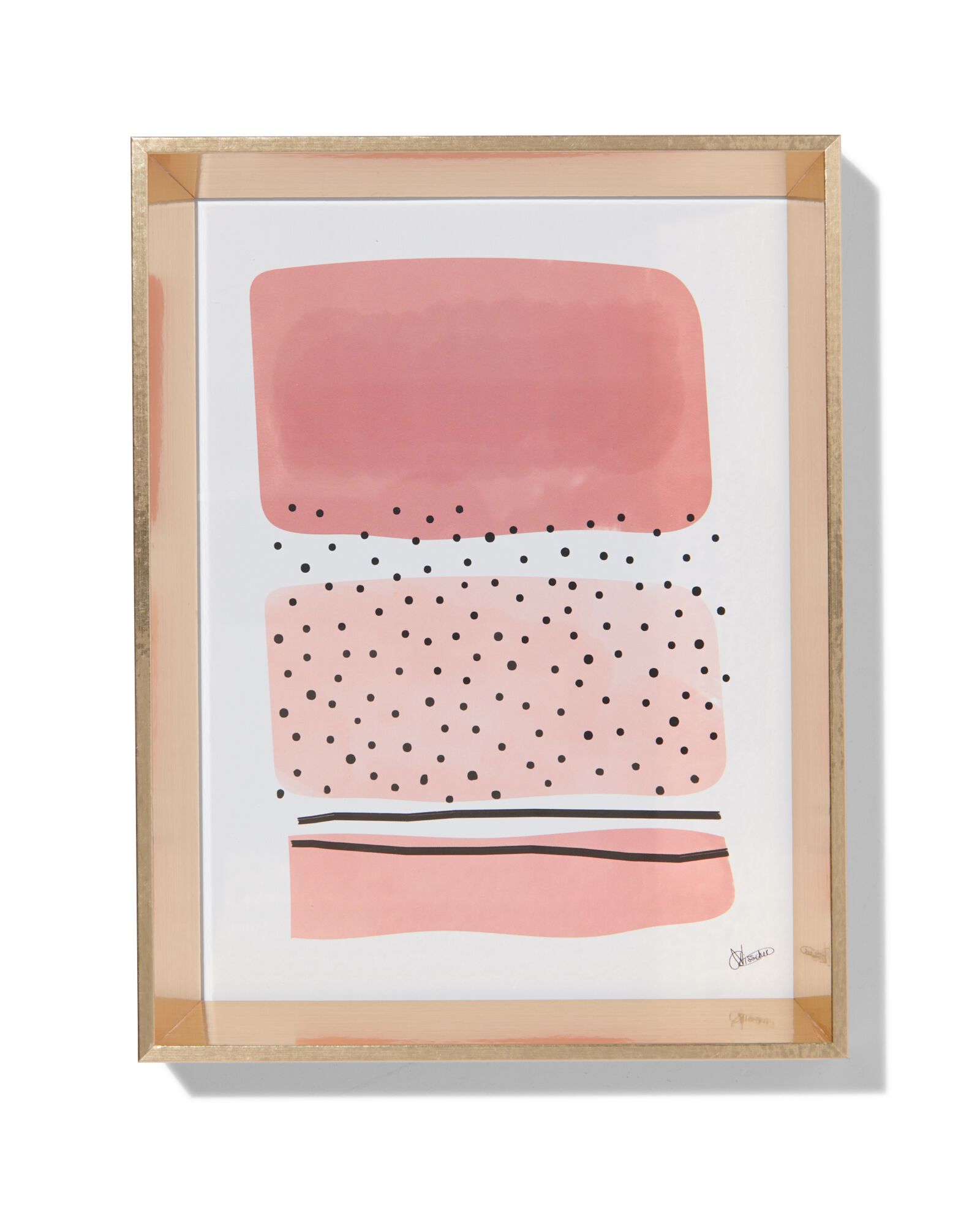 fotolijst hout 21x29.7 facetrand goud A4 goud - 13621071 - HEMA