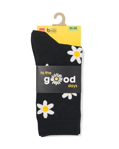 Socken f&uuml;r Erwachsene &bdquo;Good Days&ldquo; schwarz schwarz - 4141105BLACK - HEMA