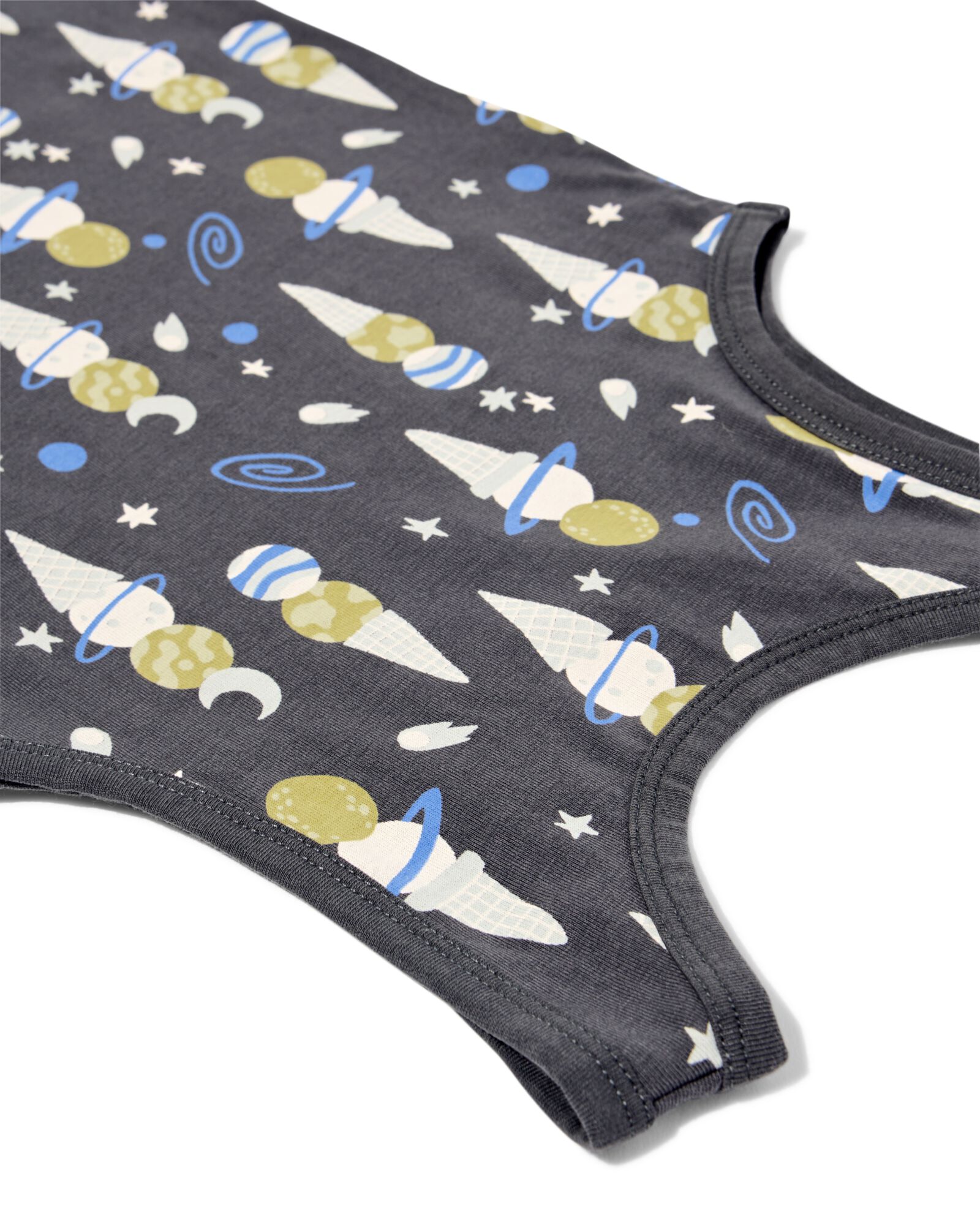 kinderhemden ijsjes - 2 stuks antraciet antraciet - 19205560ANTHRACITE - HEMA