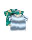 baby t-shirts met dino en strepen - 2 stuks groen 74 - 33194043 - HEMA