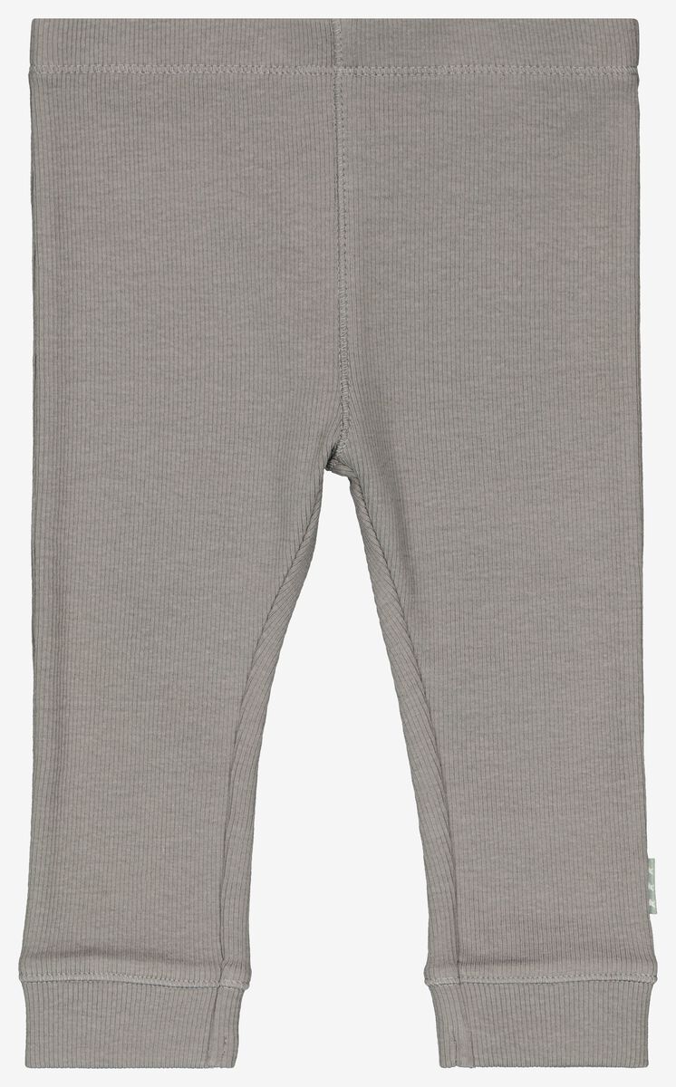 pantalon nouveau-né - côtelé lichtgrijs 50 - 33436331 - HEMA