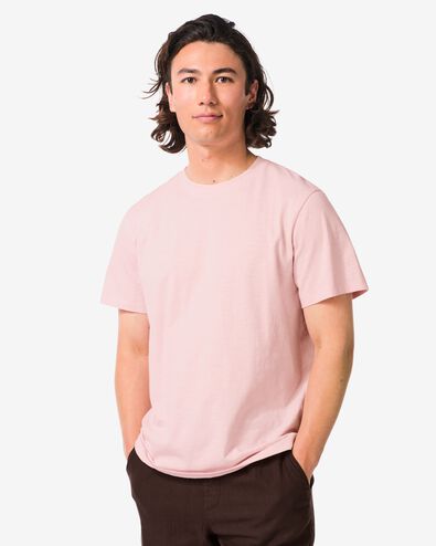 Herren-T-Shirt Jaap aus Slub-Jersey hellrosa hellrosa - 2178860LIGHTPINK - HEMA
