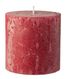 bougie rustique - 10x10 cm - rouge foncé rouge foncé 10 x 10 - 13503268 - HEMA