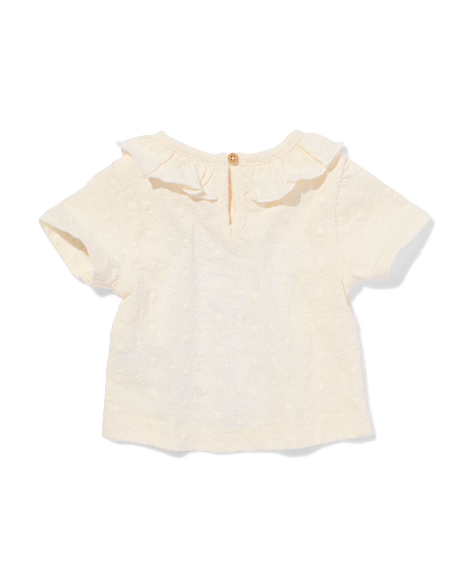 Baby-T-Shirt bestickt eierschalenfarben eierschalenfarben - 33451820OFFWHITE - HEMA