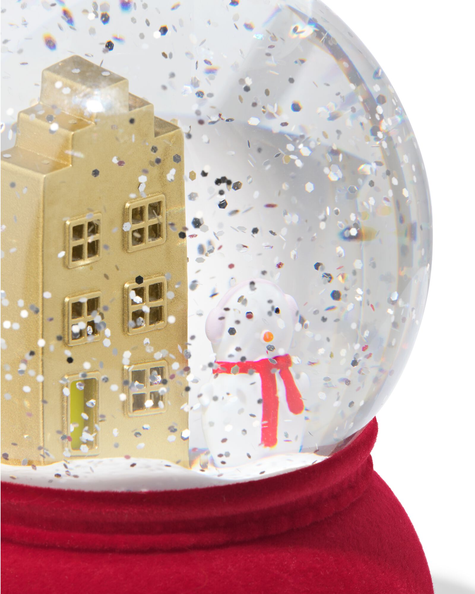 sneeuwbol met licht 11x14x14cm  - 25500132 - HEMA