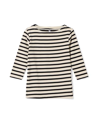 dames T-shirt Cara wit/zwart wit/zwart - 36300335WHITEBLACK - HEMA