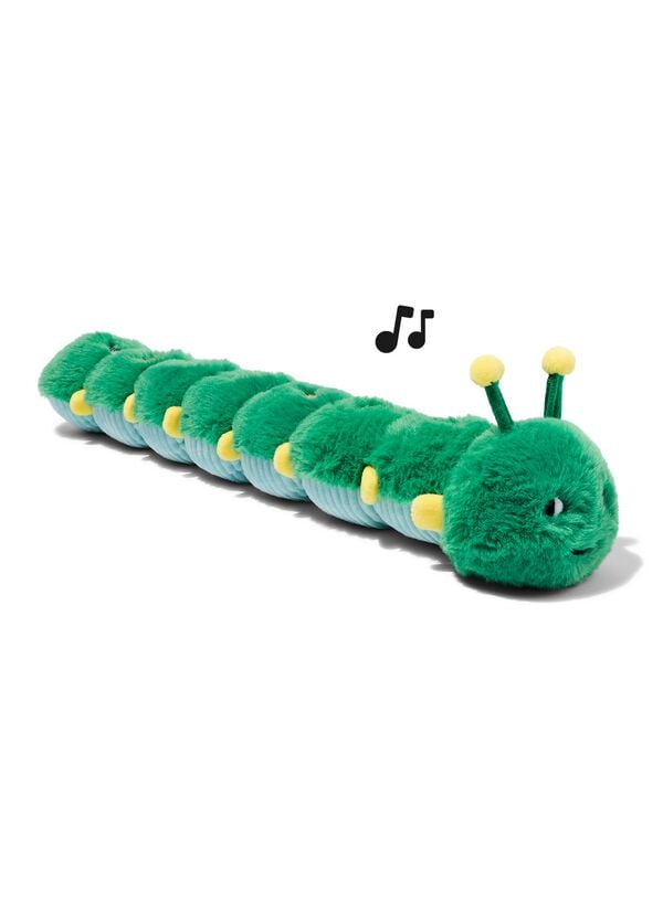 Kuschelraupe mit Tierger&auml;uschen, 18 &times; 18 &times; 20 cm - 15110754 - HEMA