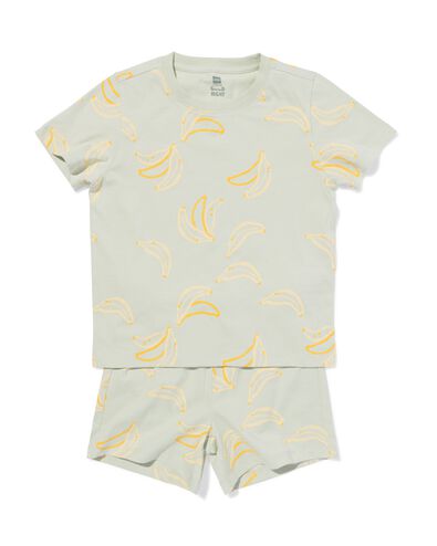 Kinder-Kurz-Pyjama Bananen hellgr&uuml;n 158/164 - 23001967 - HEMA