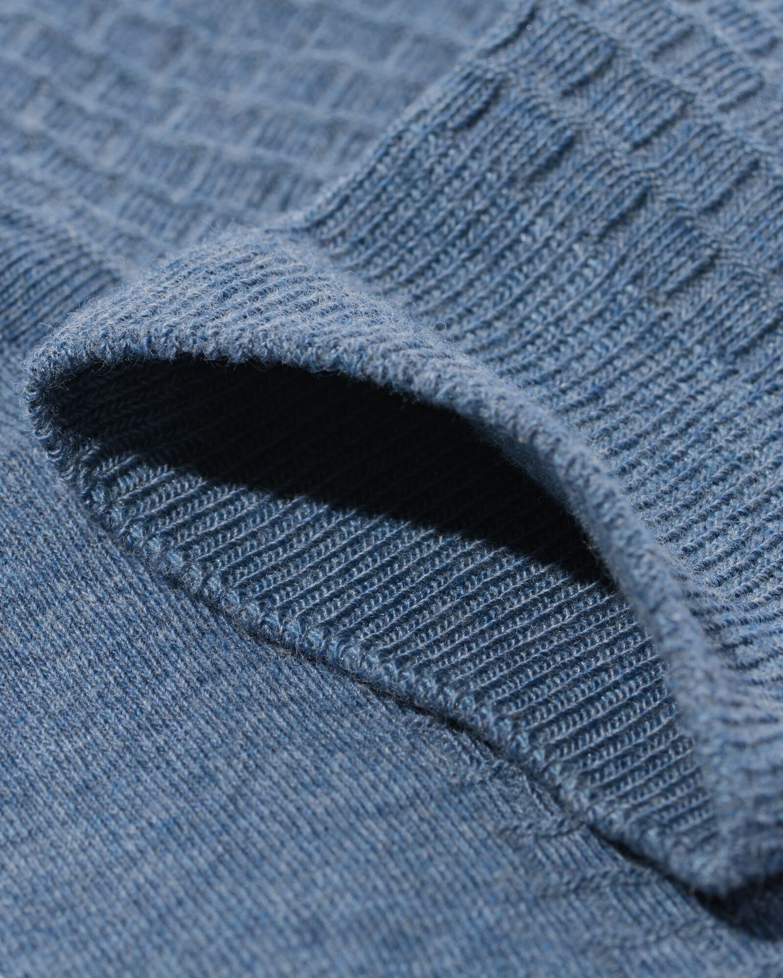 herensokken structuur middenblauw middenblauw - 4150585MIDBLUE - HEMA