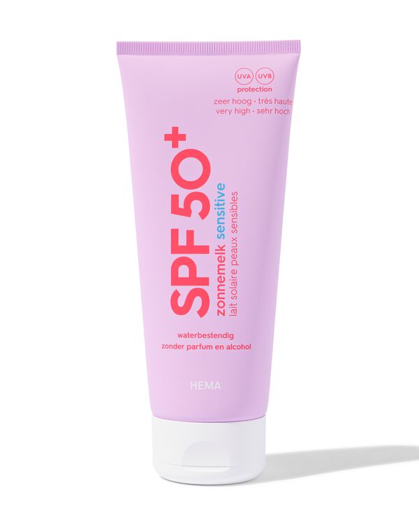cr&egrave;me solaire peau sensible SPF50+ 200&thinsp;ml - 11640013 - HEMA