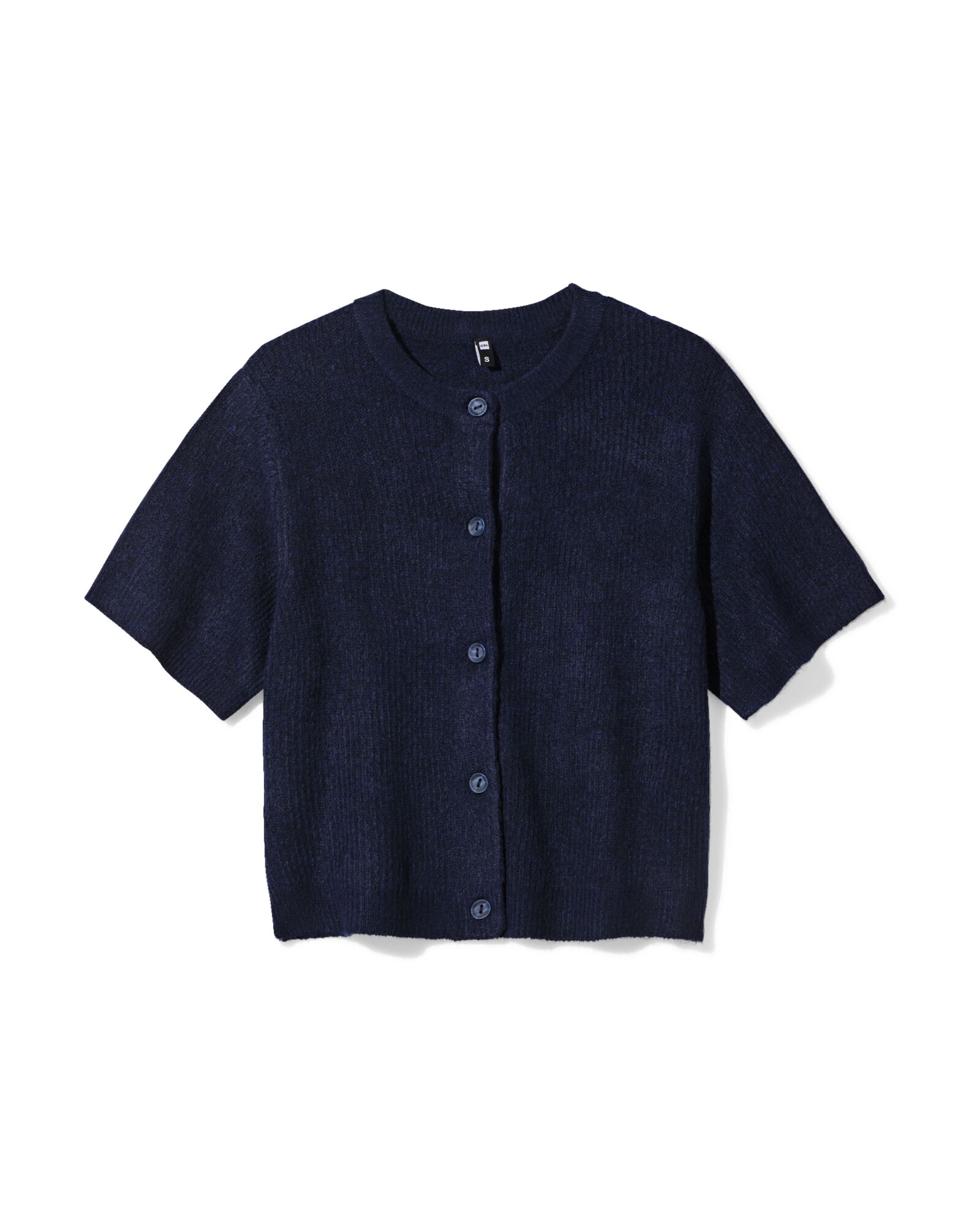 damesvest Grace fijngebreid donkerblauw donkerblauw - 36302520DARKBLUE - HEMA