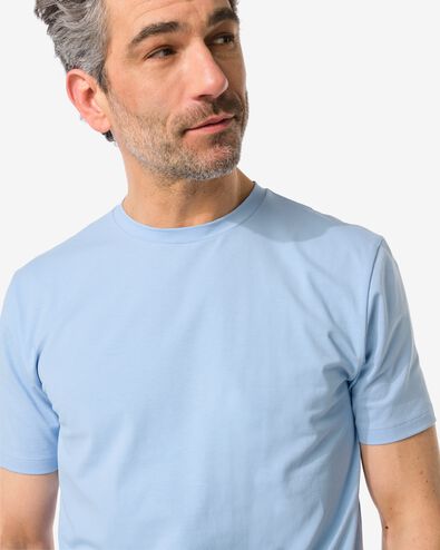 t-shirt homme avec stretch bleu bleu - 2115202BLUE - HEMA