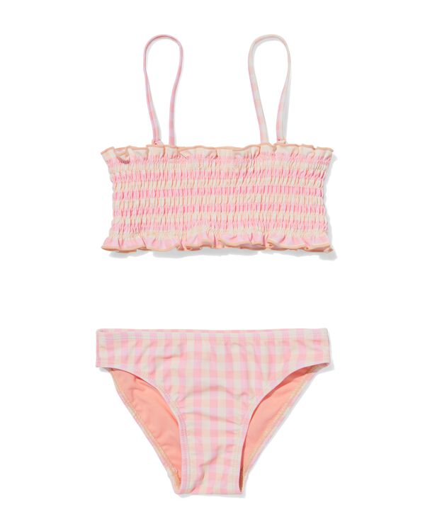 bikini enfant smocks à carreaux rose rose - 22209580PINK - HEMA