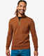 heren sweater met rits bruin - 1000029201 - HEMA