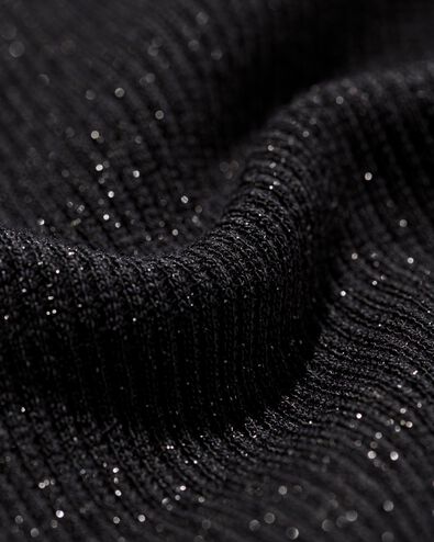 kindertop rib glitter zwart zwart - 30826714BLACK - HEMA