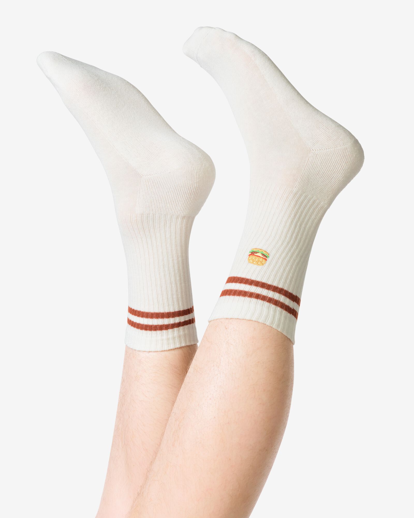 herensokken terry hamburger gebroken wit gebroken wit - 4151090OFFWHITE - HEMA