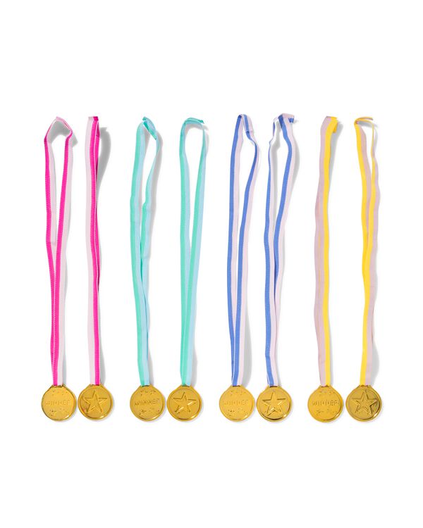 uitdeelcadeautjes medailles - 8 stuks - 14250252 - HEMA