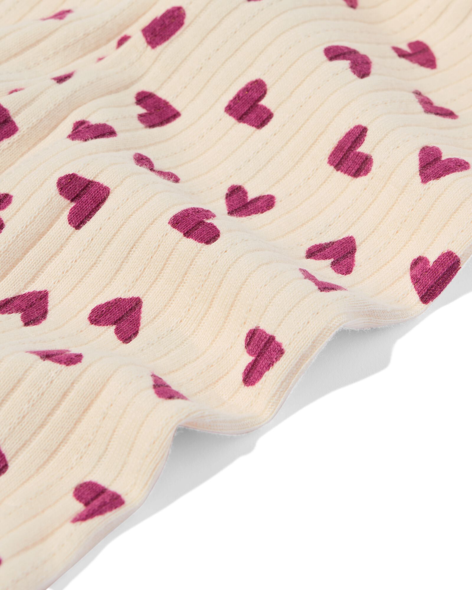 Newborn-Leggings, gerippt mit Herzchen ecru ecru - 33446420ECRU - HEMA