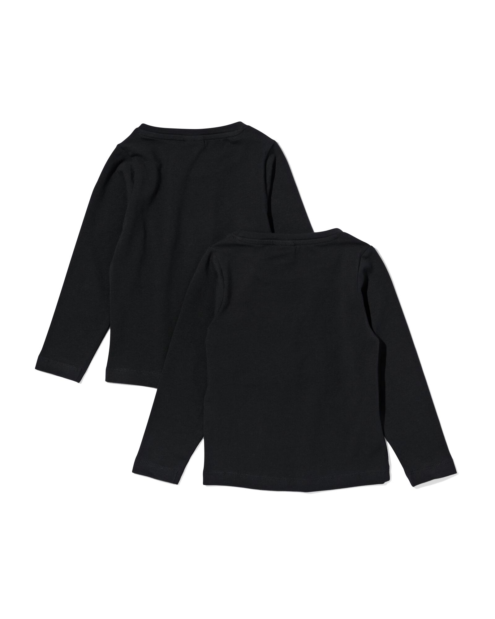 2er-Pack Kinder-Shirts, Biobaumwolle schwarz schwarz - 30835614BLACK - HEMA