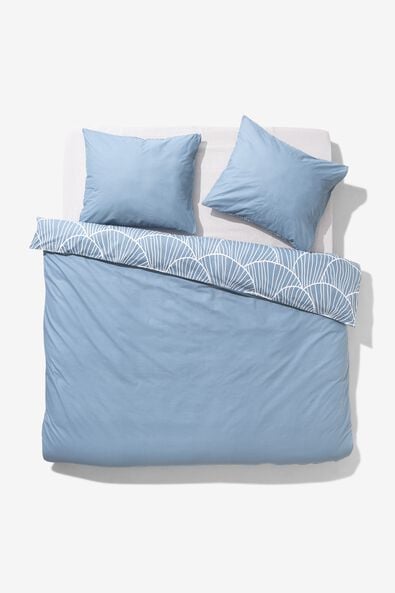 housse de couette en coton doux 240x200/220 champignons bleu - 5790193 - HEMA